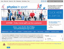 Tablet Screenshot of physiosinsport.org